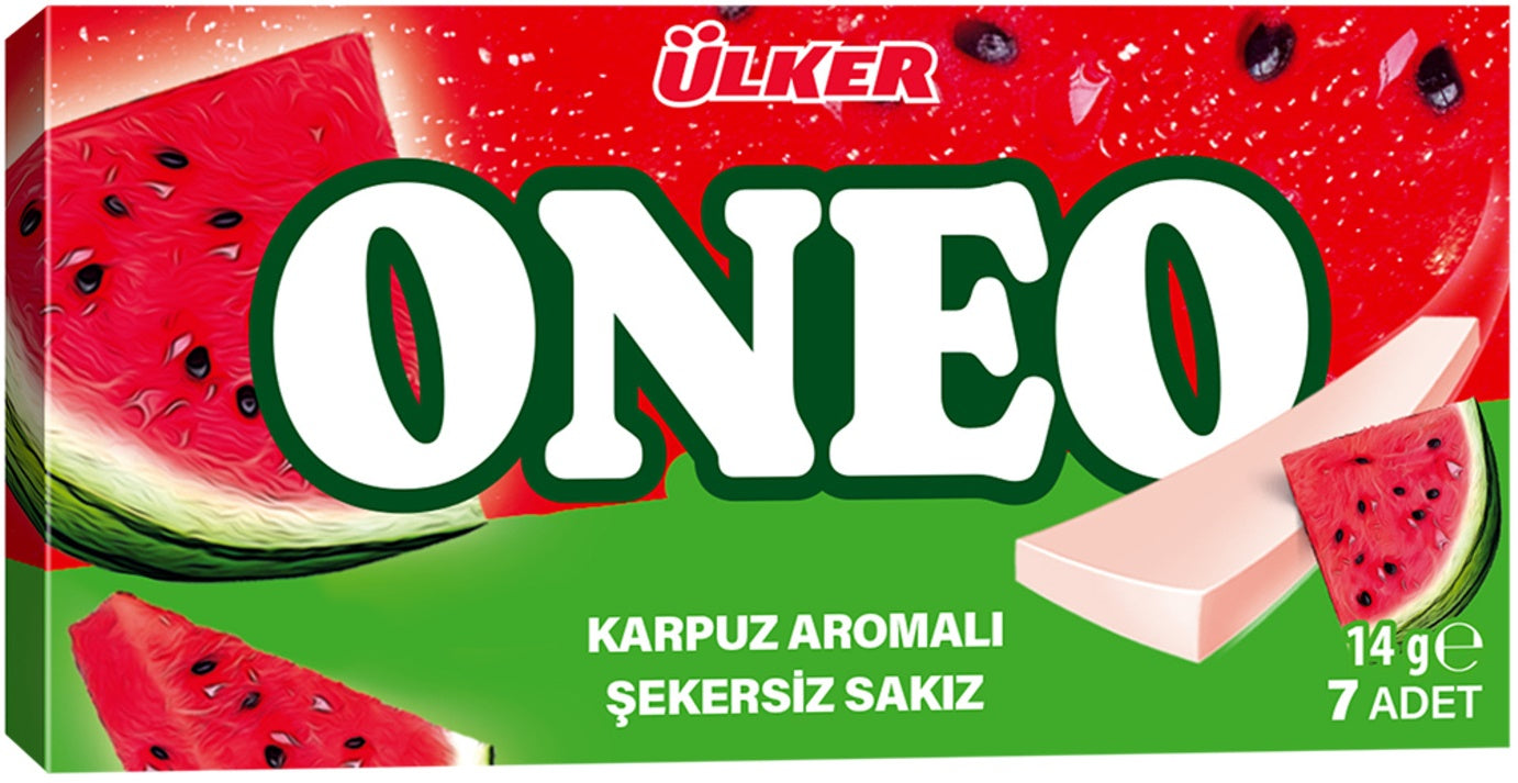 Oneo Watermelon Chewing Gum, 14 g