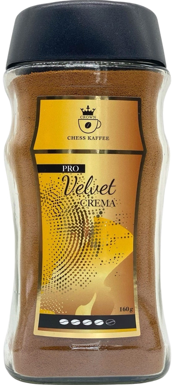 Chess Kaffee Instant Coffee Velvet Crema Glass Jar 160 g