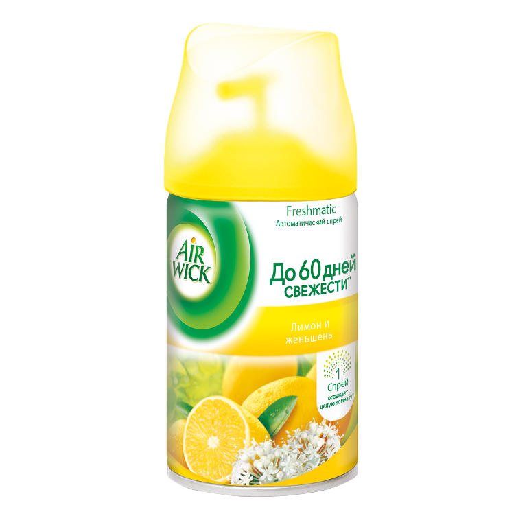 Air Wick Lemon & Ginseng Automatic Air Freshener Refill, 250 mL