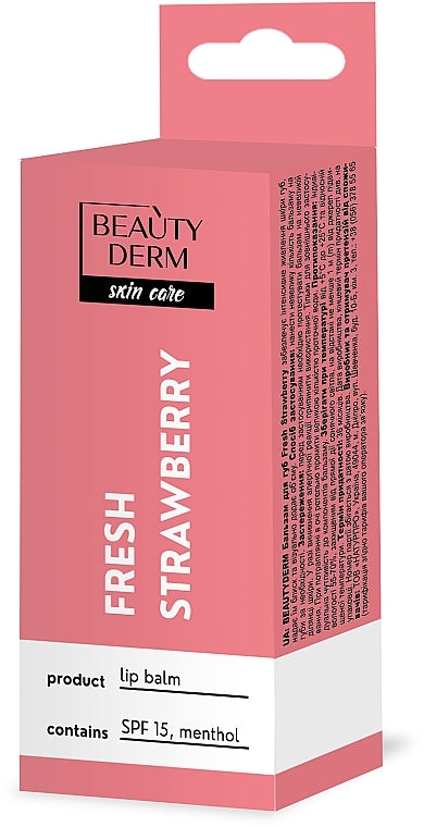 Beautyderm Fresh Strawberry Lip Balm, 10 mL