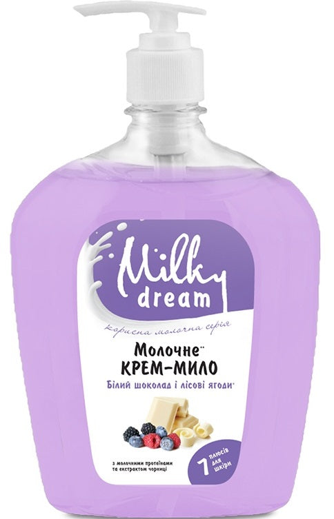 Milky Dream White Chocolate & Forest Berries Liquid Cream Soap with Pump, 1 L