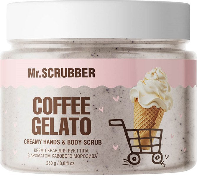 Mr. Scrubber Coffee Ice Cream Hand & Body Cream Scrub, 250 g