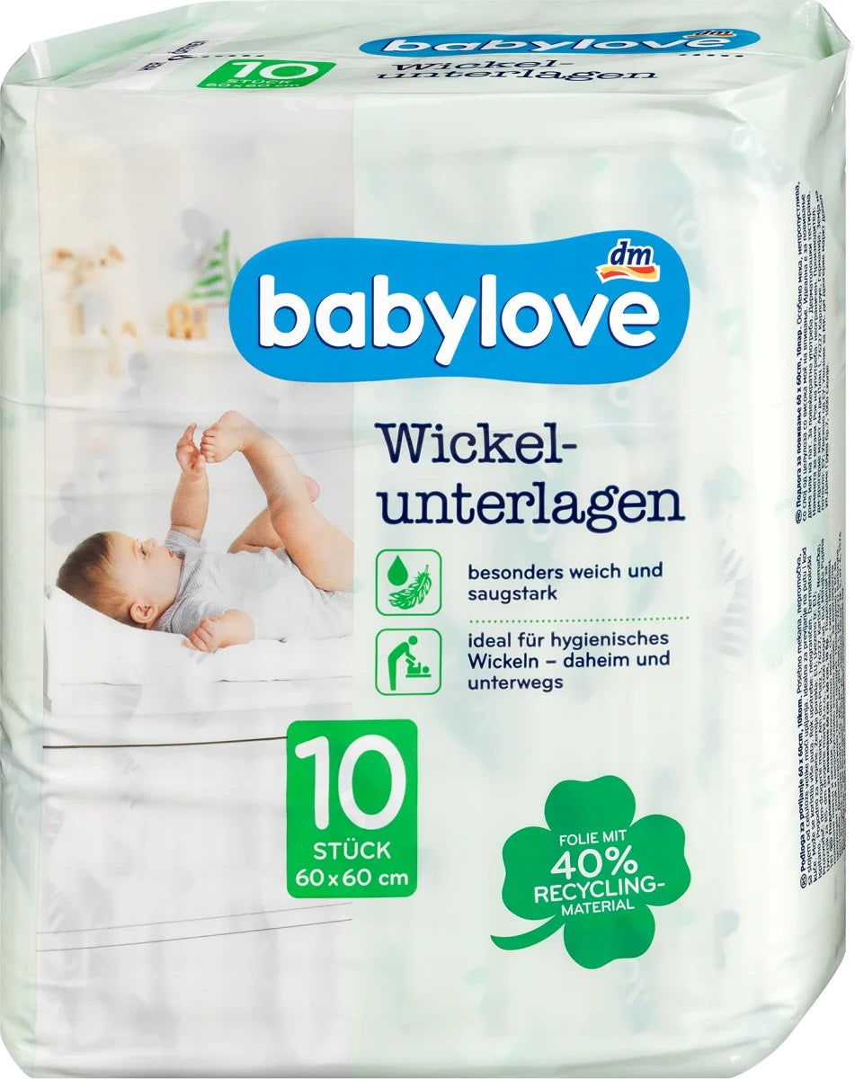 Babylove Baby Changing Pads, 60 x 60 cm, 10 pcs - Image 3