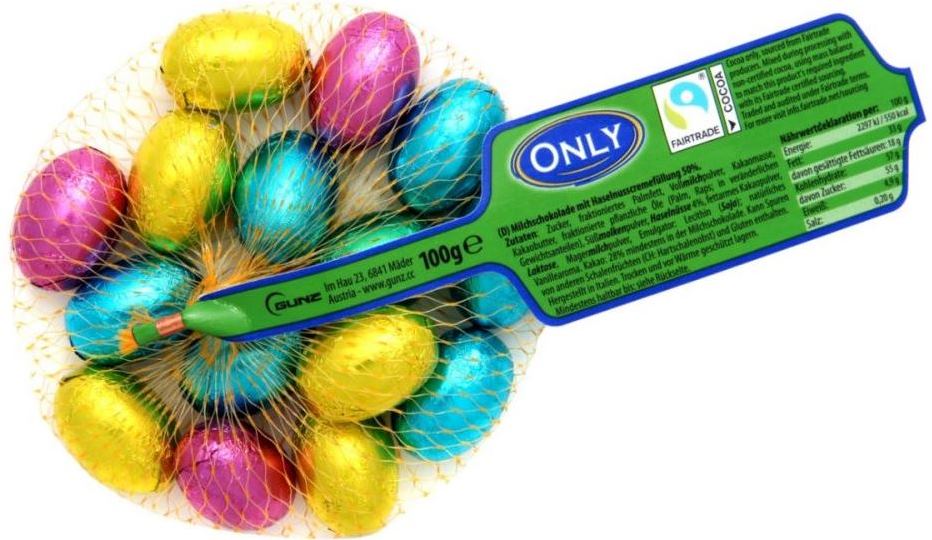 Only Small Easter Egg Milk Chocolates, 100 g