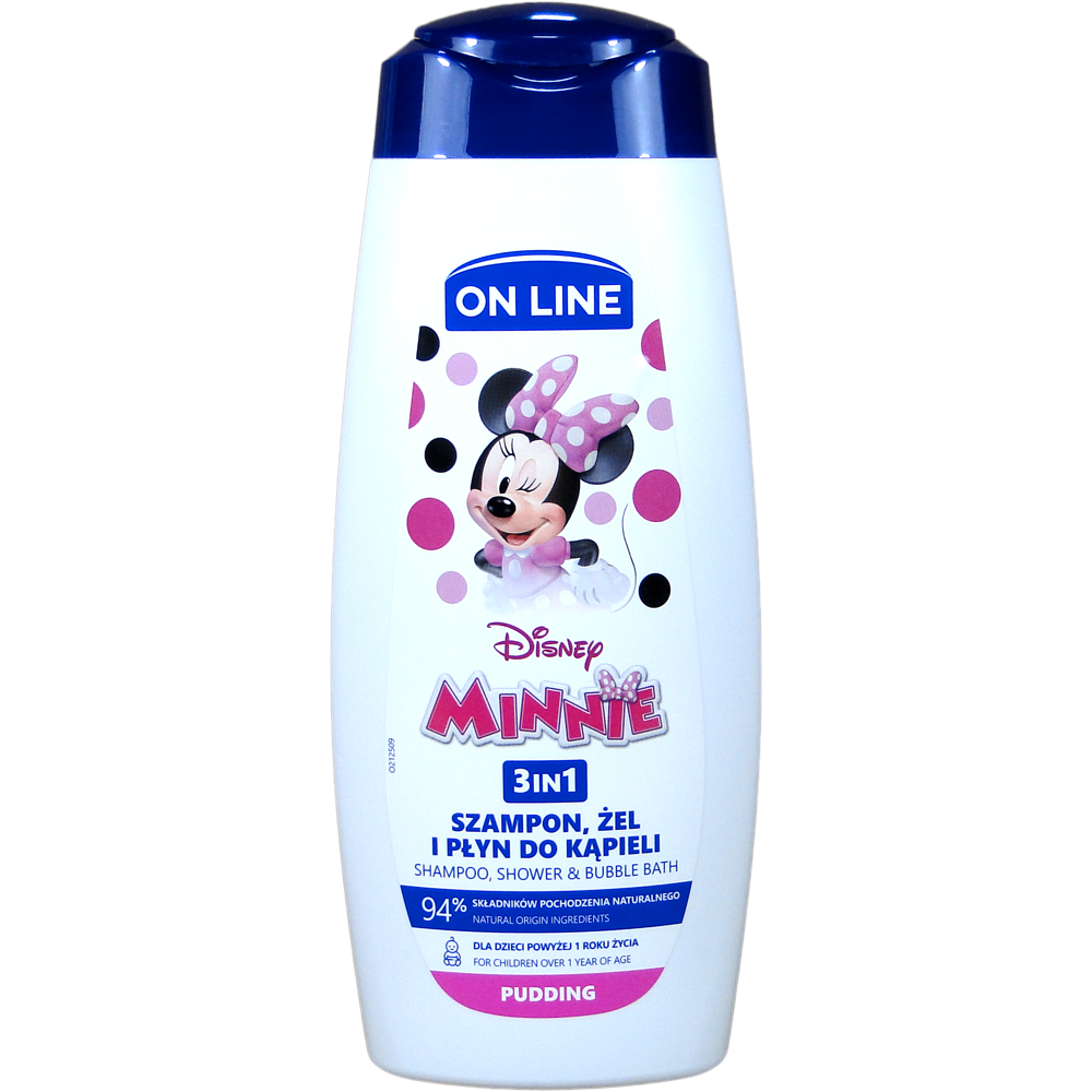 On Line Disney 3-in-1 Minnie Kids 3-in-1 Shampoo, Shower Gel & Foam, 400 mL