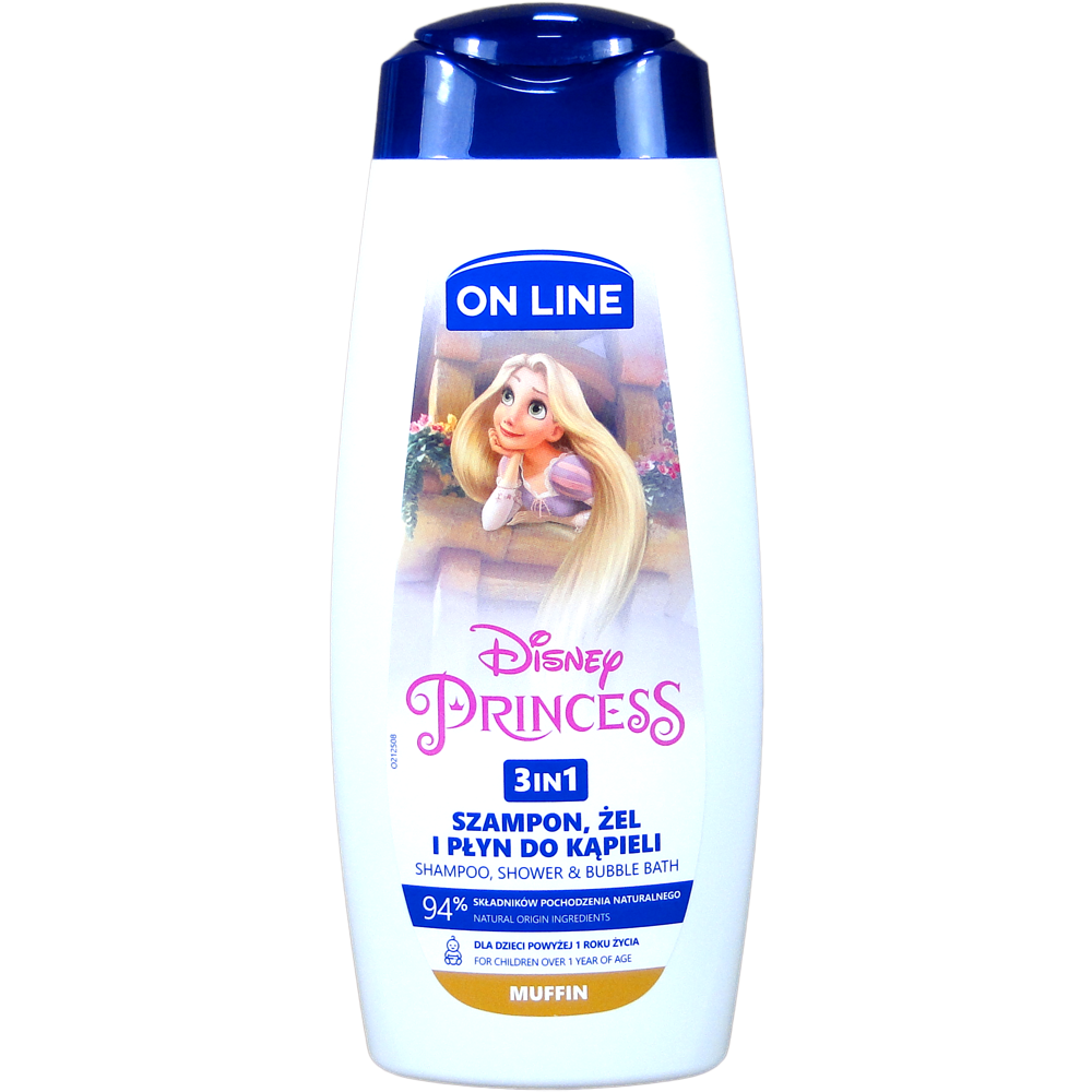 On Line Disney 3-in-1 Princess Kids 3-in-1 Shampoo, Shower Gel & Foam, 400 mL