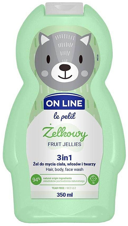 On Line Le Petit 3-in-1 Fruit Jellies Kids Shampoo & Shower Gel, 350 mL