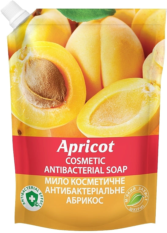 Bioton Apricot Antibacterial Liquid Soap Refill Pouch, 450 mL