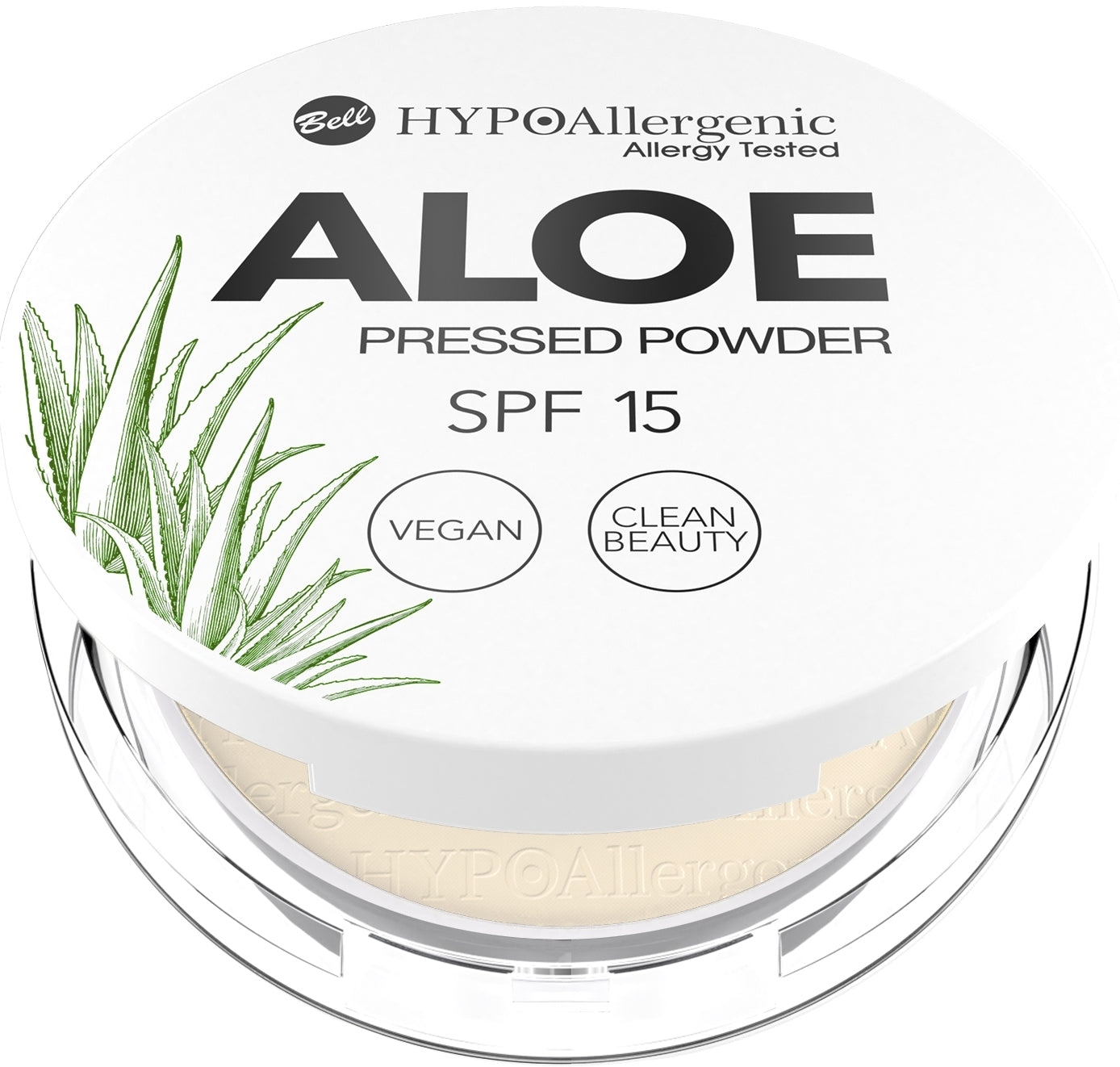 Bell Hypoallergenic Aloe SPF 15 Pressed Powder 04 Honey, 5 g