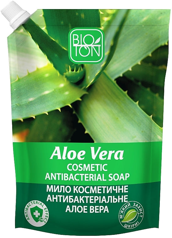 Bioton Aloe Antibacterial Liquid Soap Refill Pouch, 450 mL