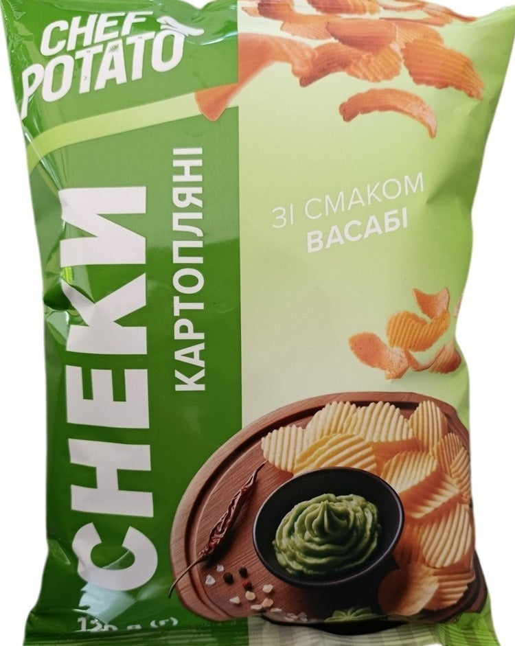 Chef Potato Wasabi-Flavored Potato Snacks, 120 g