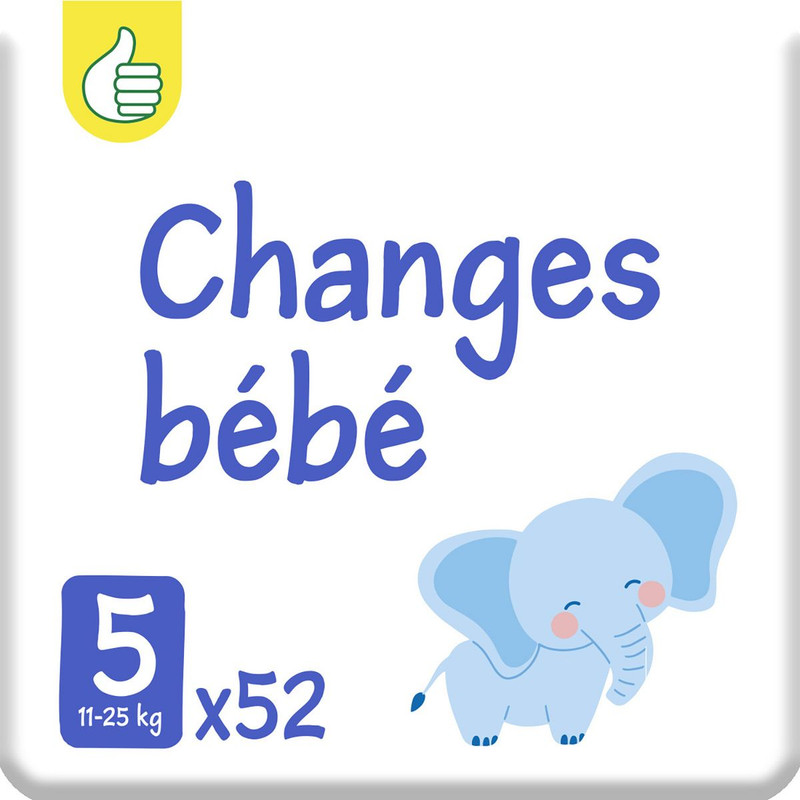 Pouce Changes Bebe Size 5 Baby Diapers, 11-25 kg, 52 pcs