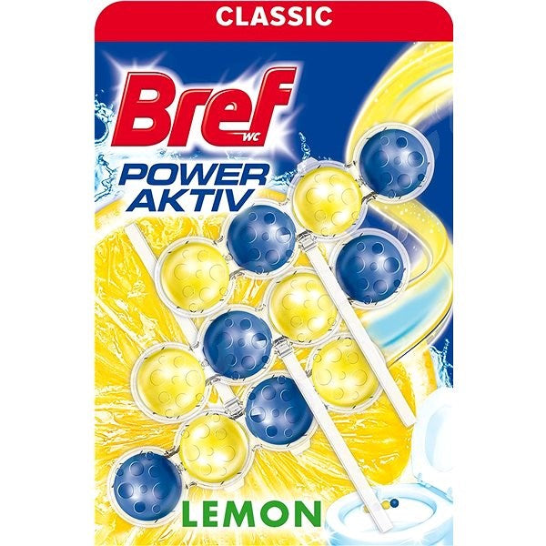 Toilet rim blocks Bref 3 pcs x 50 g lemon