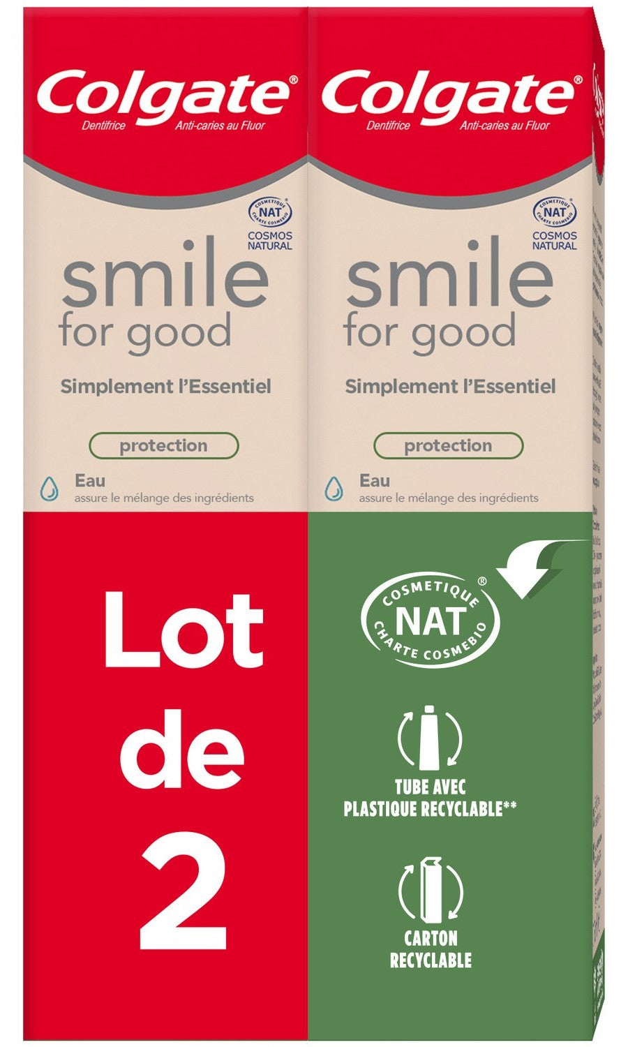 Colgate Smile For Good protection Toothpaste, 2 x 75 mL