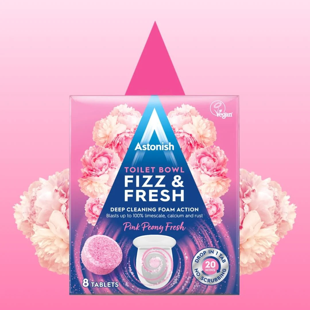 Astonish Pink Peony Toilet Cleaning Tablets, 8 pcs - Image 2