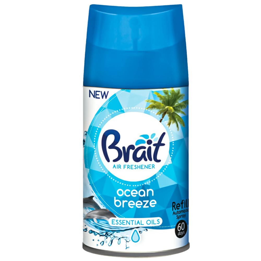 Brait Ocean Breeze Automatic Air Freshener Refill, 250 mL