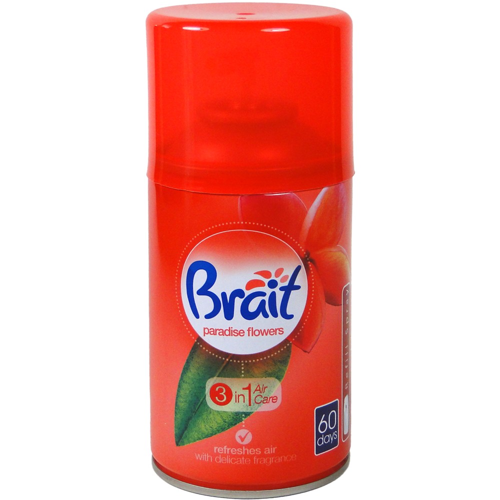 Brait Paradise Flower Automatic Air Freshener Refill, 250 mL