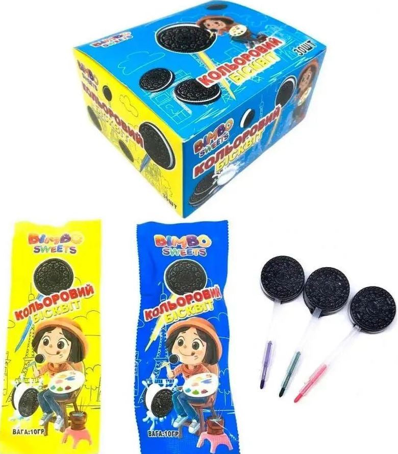 Bimbo Sweets Colorful Cookie Lollipop, 10 g
