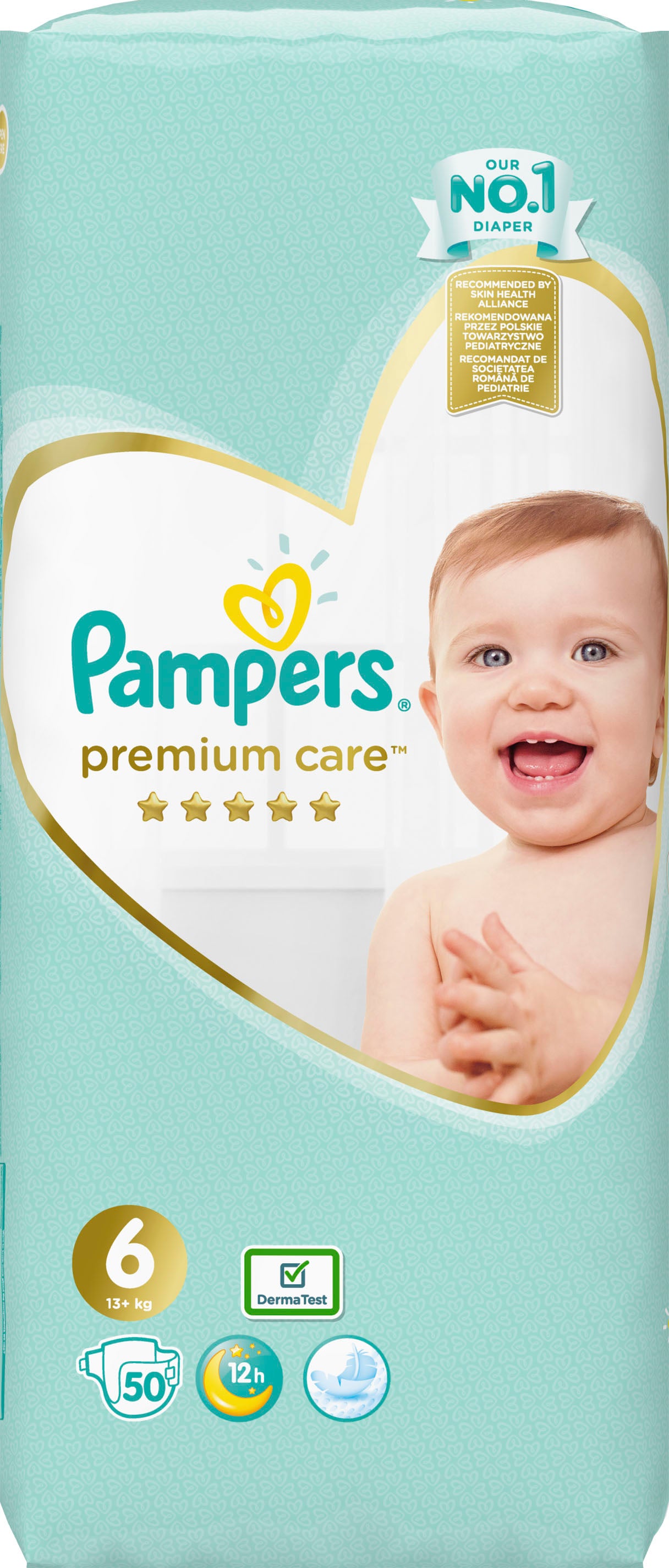 Pampers Premium Care Size 6 Baby Diapers, 13+ kg, 50 pcs