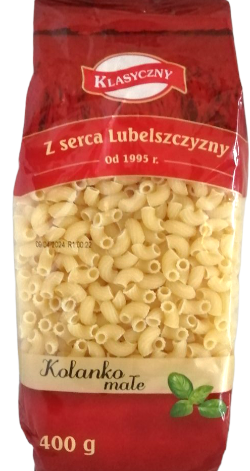 Klasyczny Small Elbow Egg-Free Pasta, 400 g