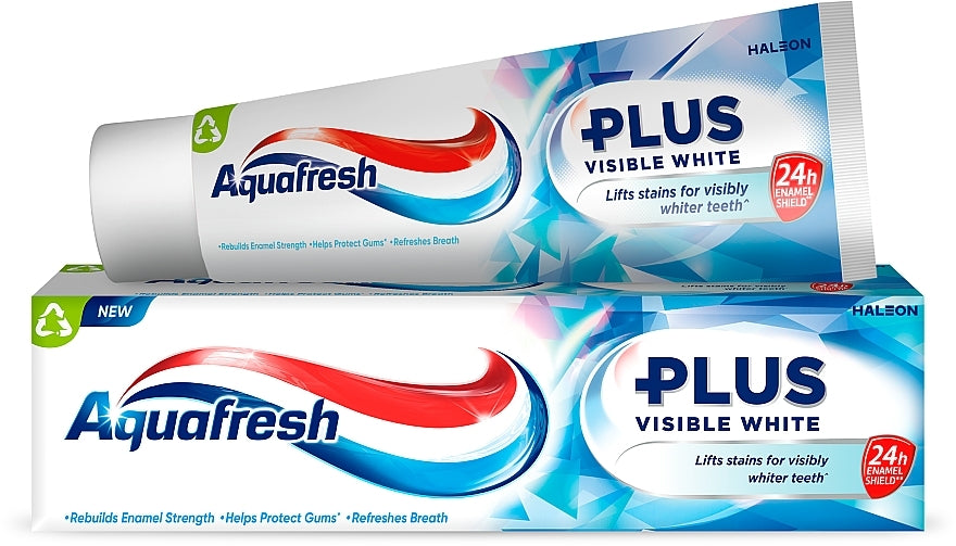 Aquafresh Plus Visible White Toothpaste, 75 mL