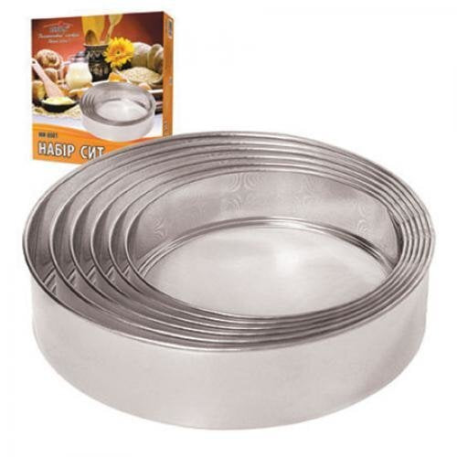 Stenson Sieve Set MH-0001, 6 pcs, 15.5 x 27.5 cm