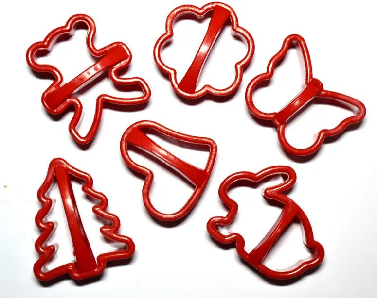 Plastic Cookie Cutters, 6 pcs