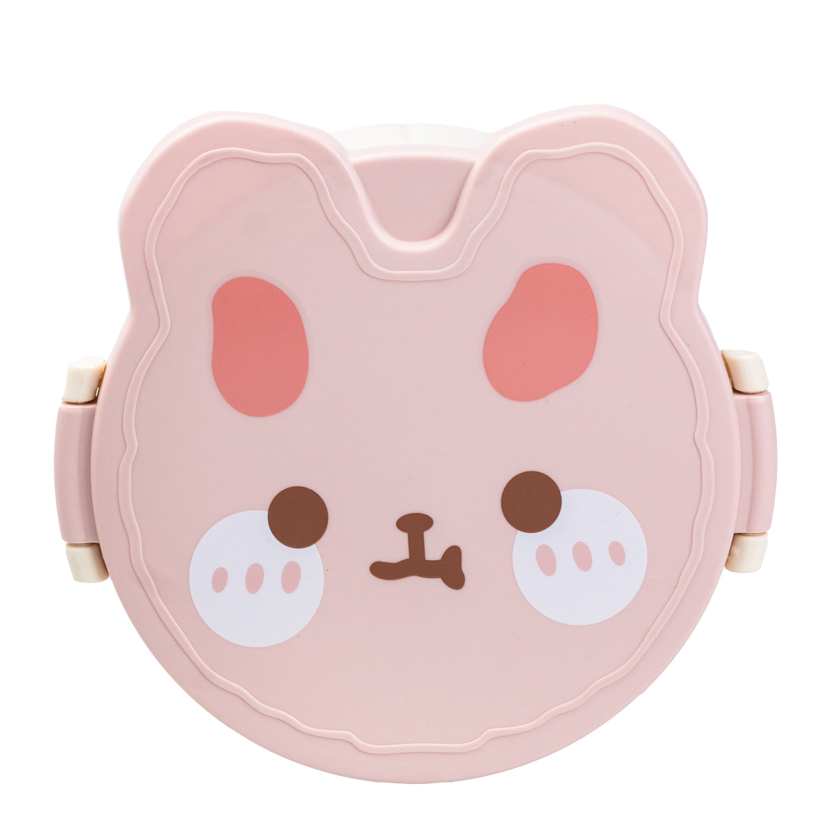 Rabbit HP-12-270W White Kids' Lunch Box with Utensils, 18 x 18 x 7 cm - Image 3
