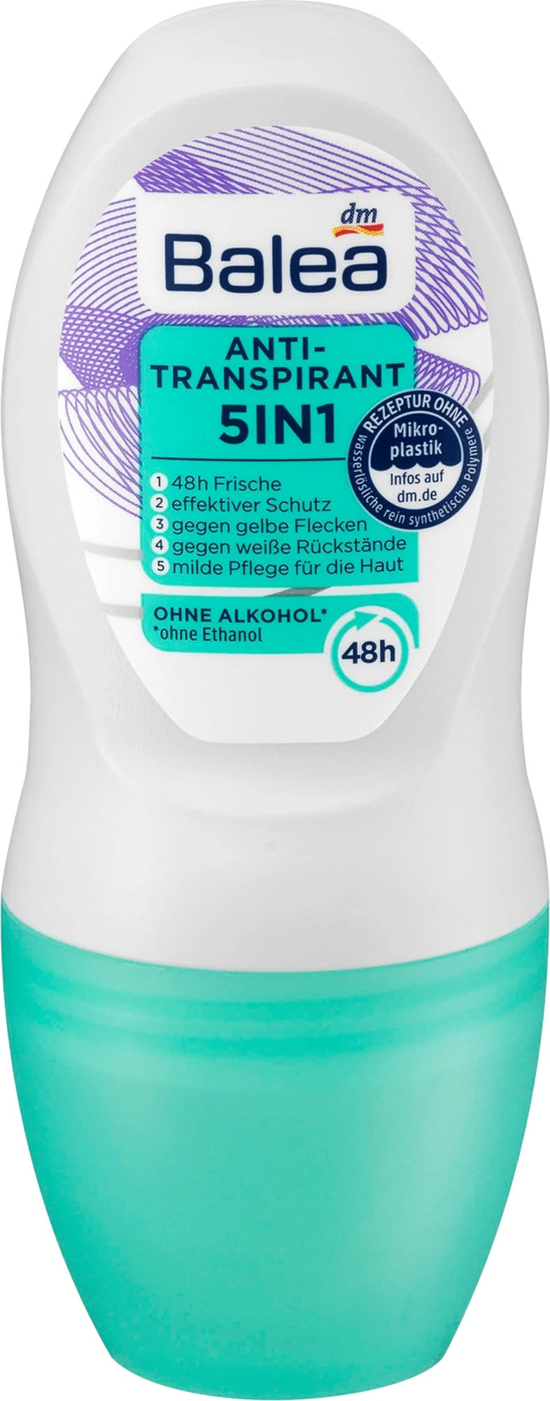 Balea 5in1 Protection Women's Roll-On Deodorant, 50 mL