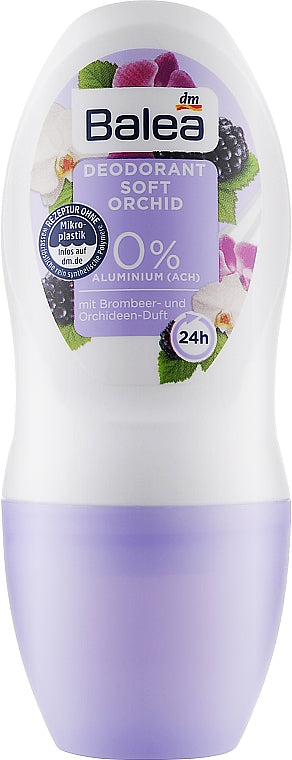 Balea Soft Orchid Women's Roll-On Deodorant, 50 mL