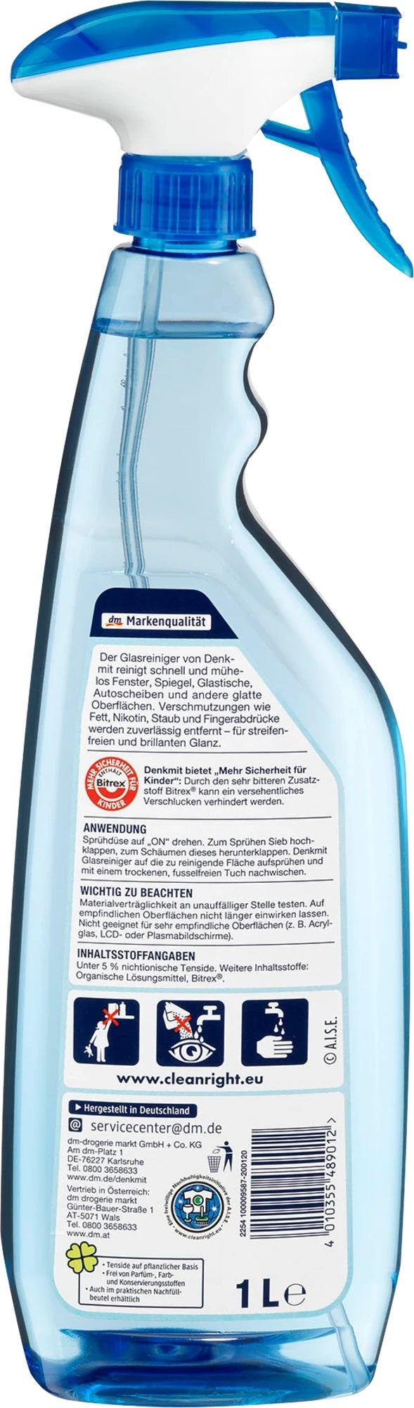 Denkmit Glass Cleaner Spray, 1 L - Image 2