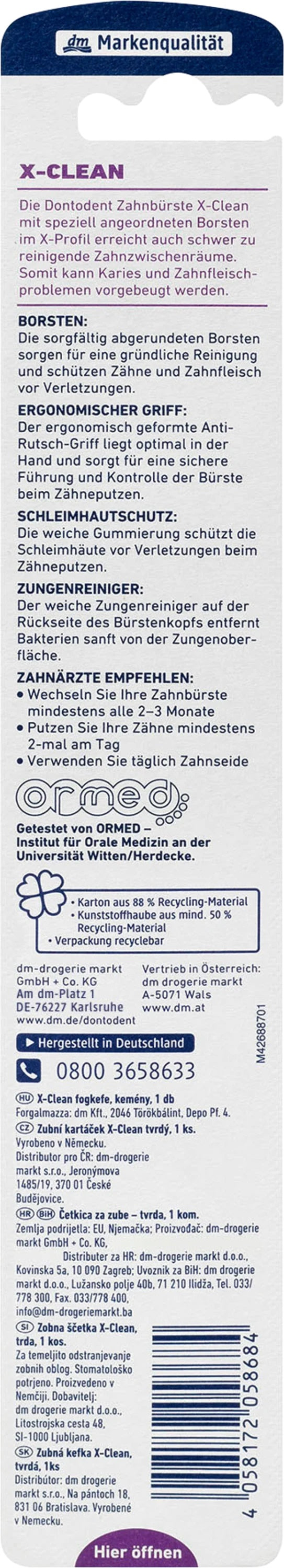 Dontodent X-Clean Hard Toothbrush - Image 2