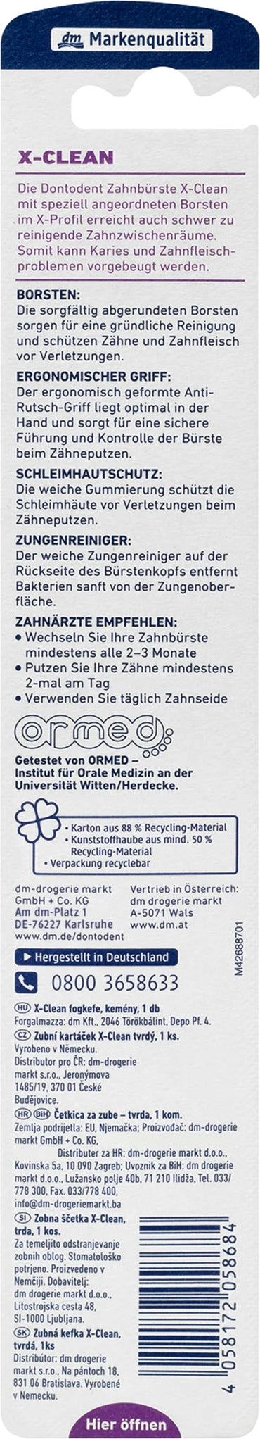 Dontodent X-Clean Hard Toothbrush - Image 2