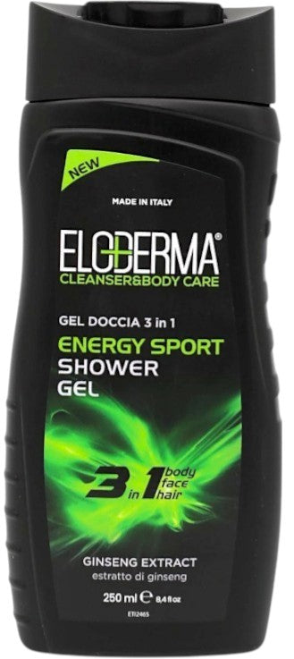 Eloderma Energy Sport Men's 3-in-1 Shower Gel, 250 mL