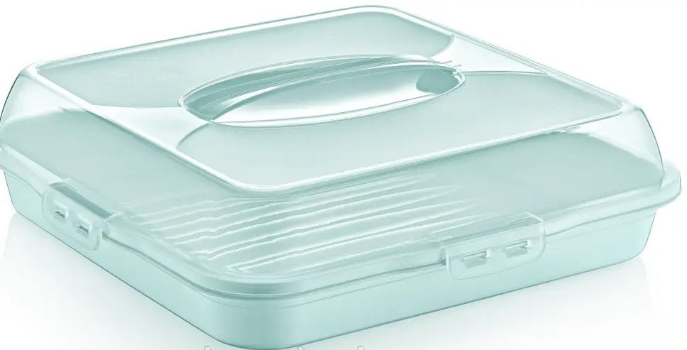Dunya 30308 Plastic Cake Carrier with Lid, 35 x 35 cm - Image 2