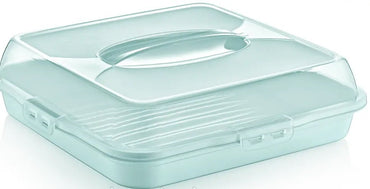 Dunya 30308 Plastic Cake Carrier with Lid, 35 x 35 cm - Image 2