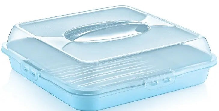 Dunya 30308 Plastic Cake Carrier with Lid, 35 x 35 cm - Image 4