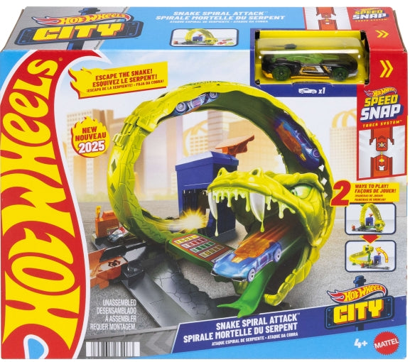 Hot Wheels City JBM63 Snake Spiral Attack Play Set