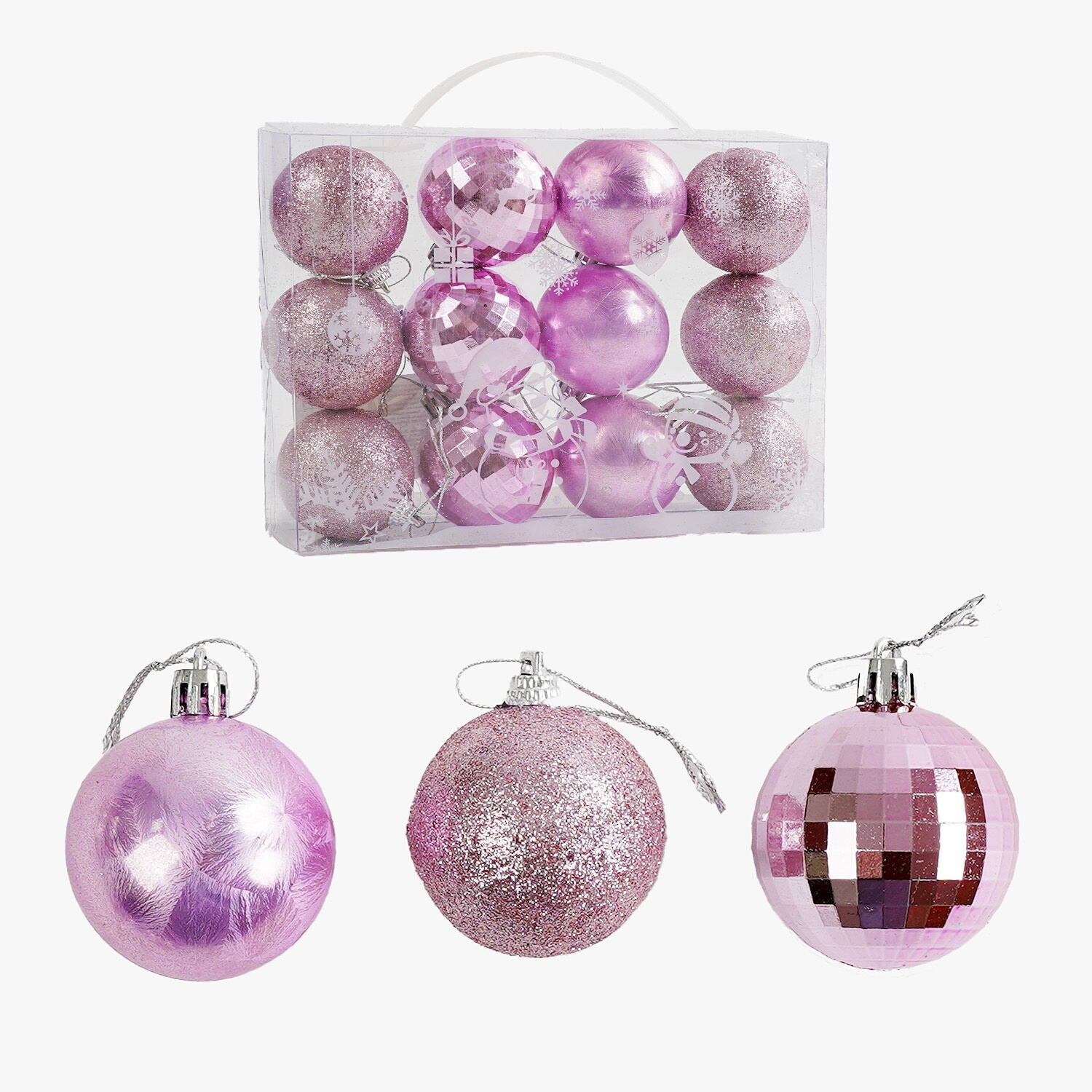 C 67300 Christmas Ball Ornaments, 4.5 cm Diameter, 12 pcs