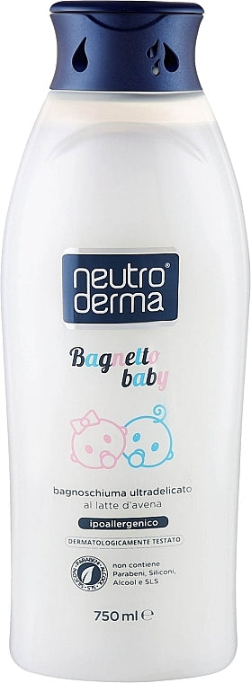 Neutro Derma Kids' Bath Gel & Foam with Oat Milk, 750 mL