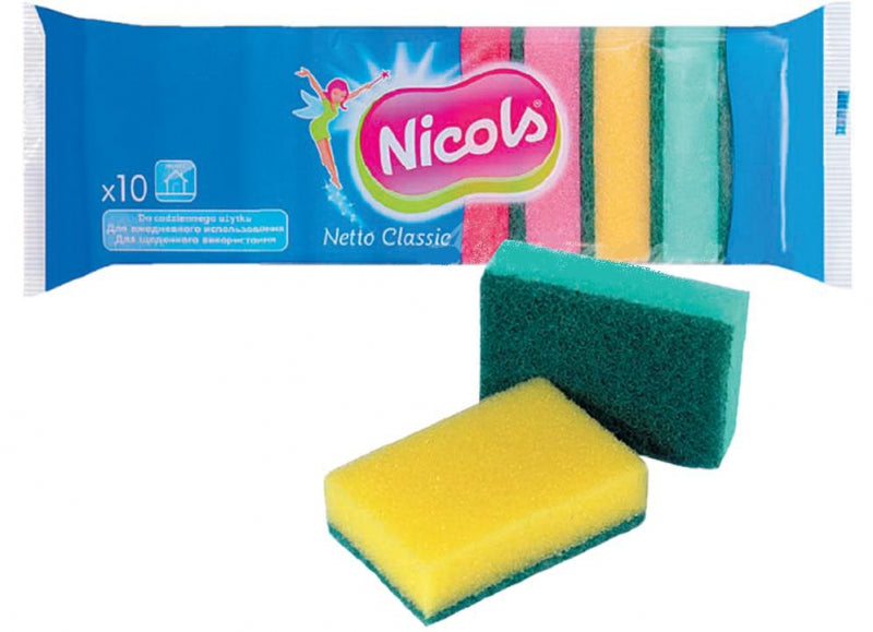 Nicols Kitchen Sponges, 10 pcs