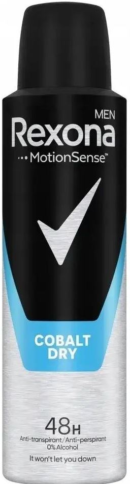 Rexona Cobalt Dry Men's Antiperspirant Deodorant, 150 mL
