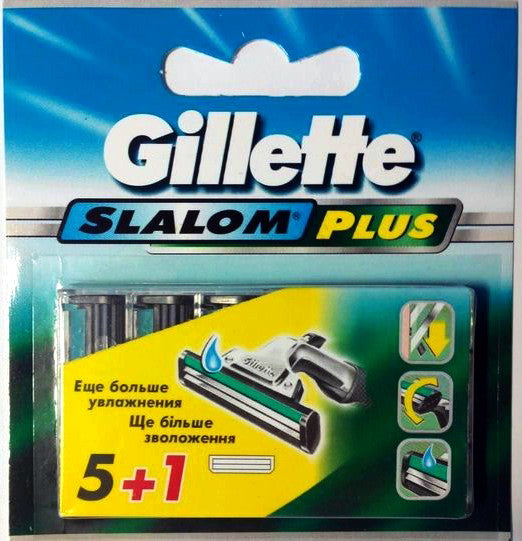 Gillette Slalom Plus Replacement Razor Cartridges, 6 pcs
