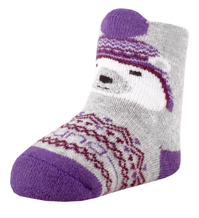 Duna 4113 Light Gray Patterned Winter Kids' Socks, Size 10-12 - Image 3
