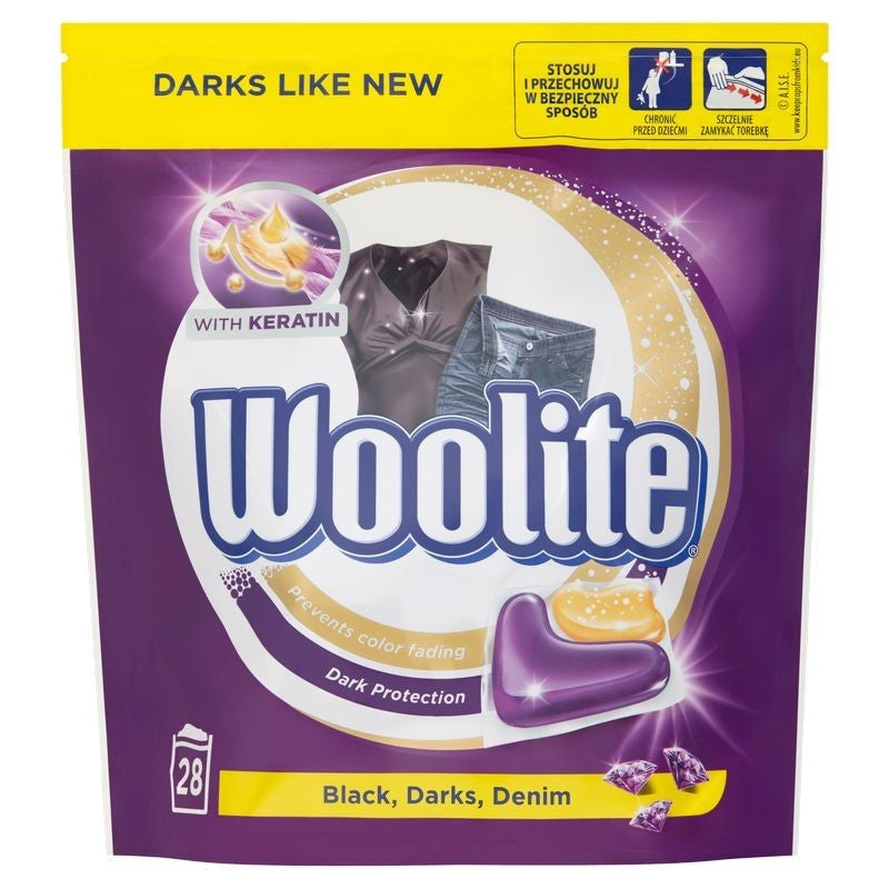Woolite Black Darks Denim Laundry Detergent Pods, 28 pcs