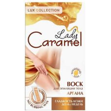 Caramel Argan Wax Strips for Body, 16 pcs