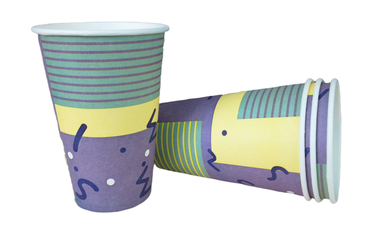 Colored Paper Cups, 340 mL, 50 pcs