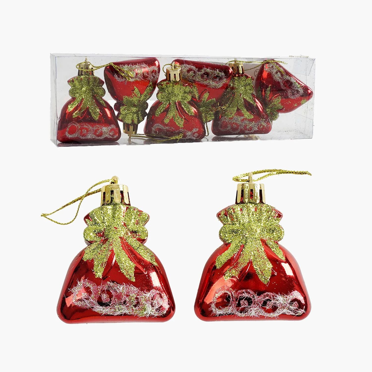 C 67201 Sack Christmas Ornaments, 6 pcs