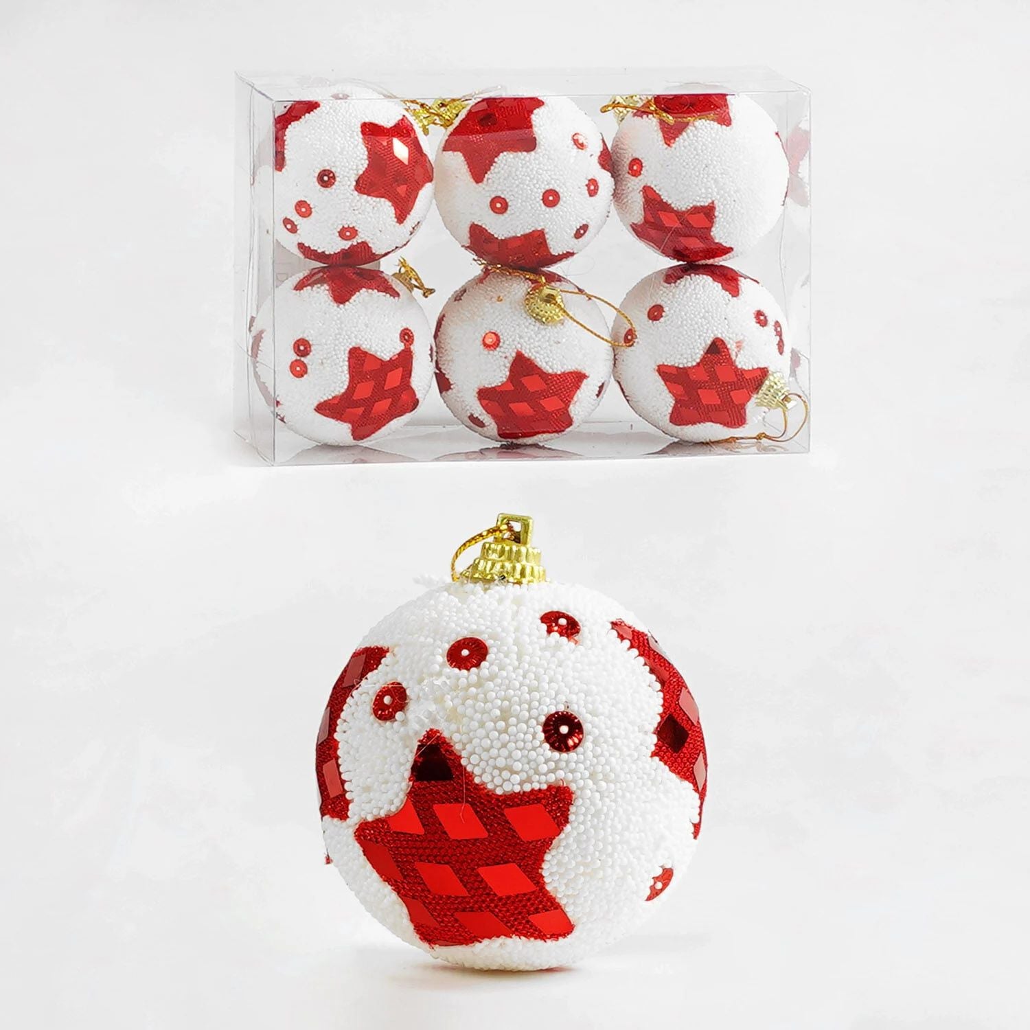 D 35786 Christmas Ball Ornaments, 6 cm, 6 pcs