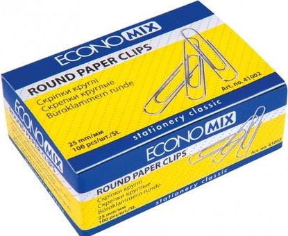 Economix 41013/41002 Metal Paper Clips, 100 pcs